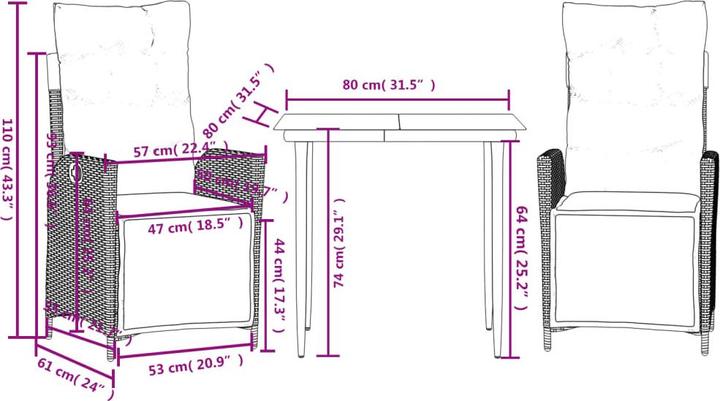 Produktbild VidaXL Nichjo (80 cm)