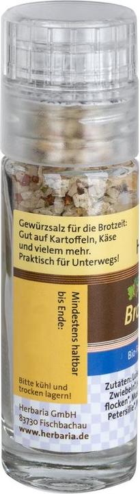 Valeurs nutritives et ingrédients Herbaria Bauern Brotzeitsalz Mini-Mühle bio (19 g)