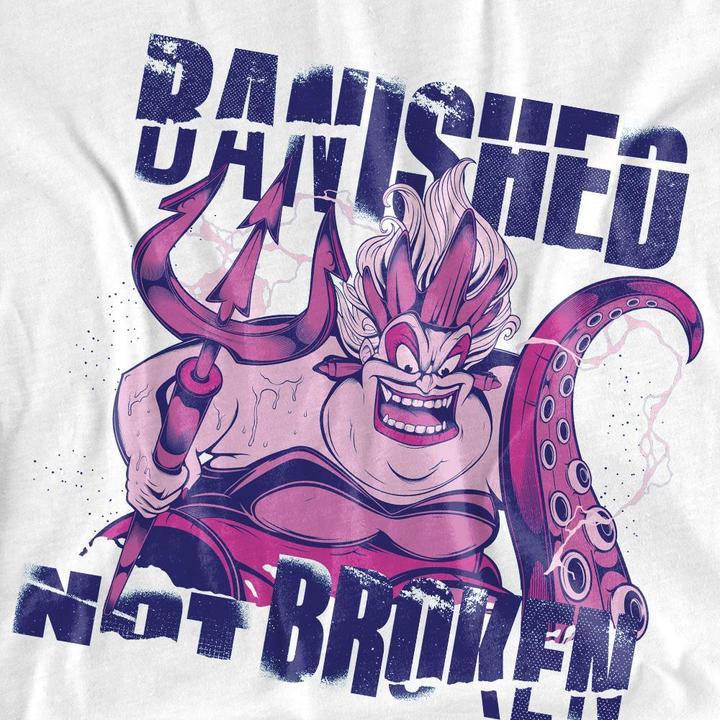 Actual product image Disney Villains Unisex Adult Banished Not Broken Ursula T-Shirt (M)