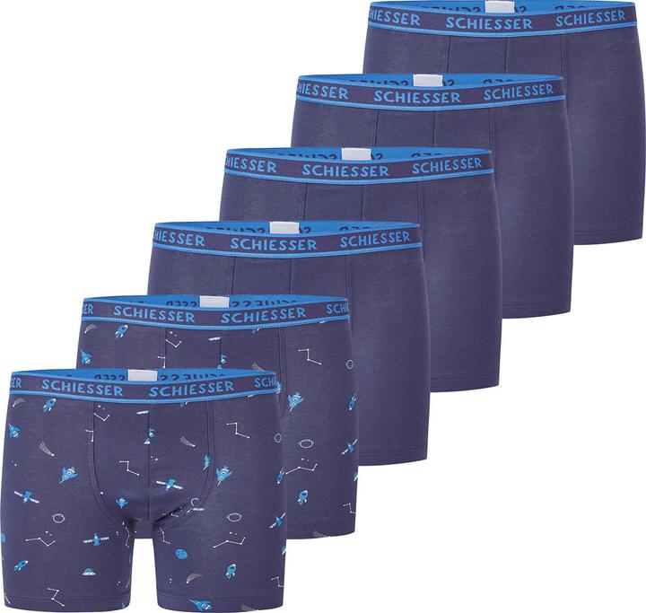 Actual product image Schiesser Pack of 6 Kids Boys 95/5 Organic Cotton Shorts / Pants (92, pack of 6)