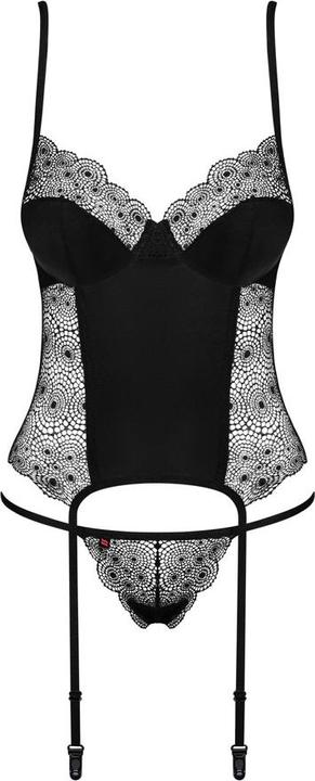 Produktbild Obsessive Sharlotte corset & thong black L/XL (XL)