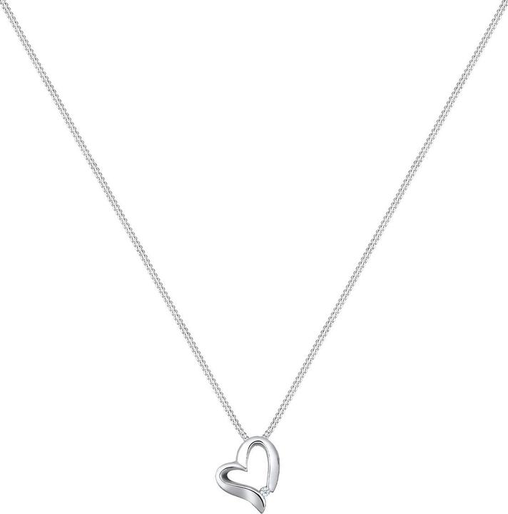 Produktbild Elli mit Herz-Anhänger Diamant (0.015 ct.) (Sterling Silber, 45 cm)