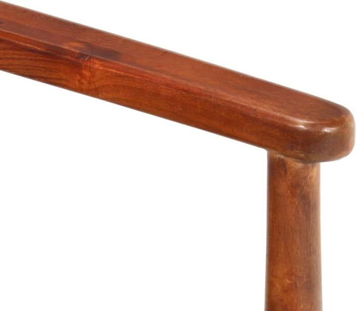 Produktbild VidaXL Sessel Schwarz Echtleder und Massivholz Akazie,Farbe