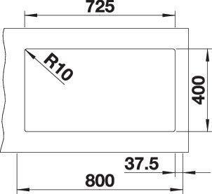Immagine prodotto Blanco SUBLINEA 430/270-U (Lavello sottopiano, 75.50 cm, 46 cm)