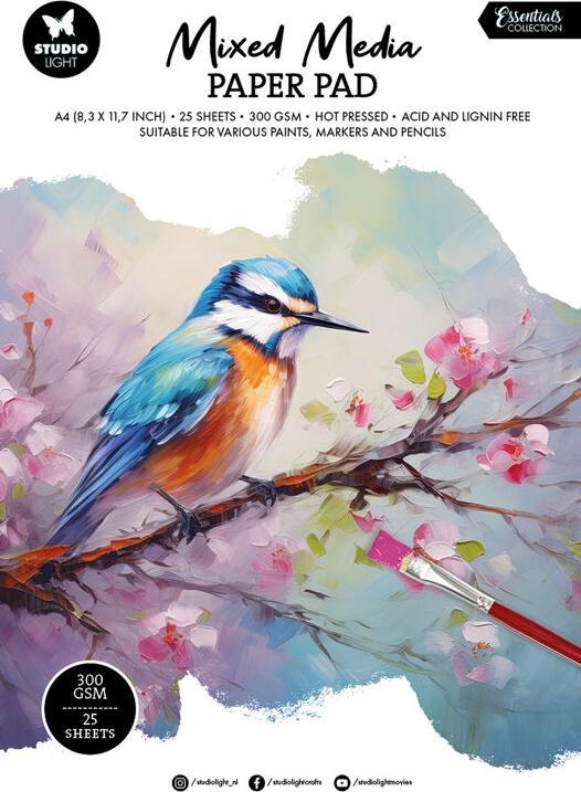 Actual product image art by marlene Paper Pad "Mixed Media" 25 Sheets Essentials (25 x)