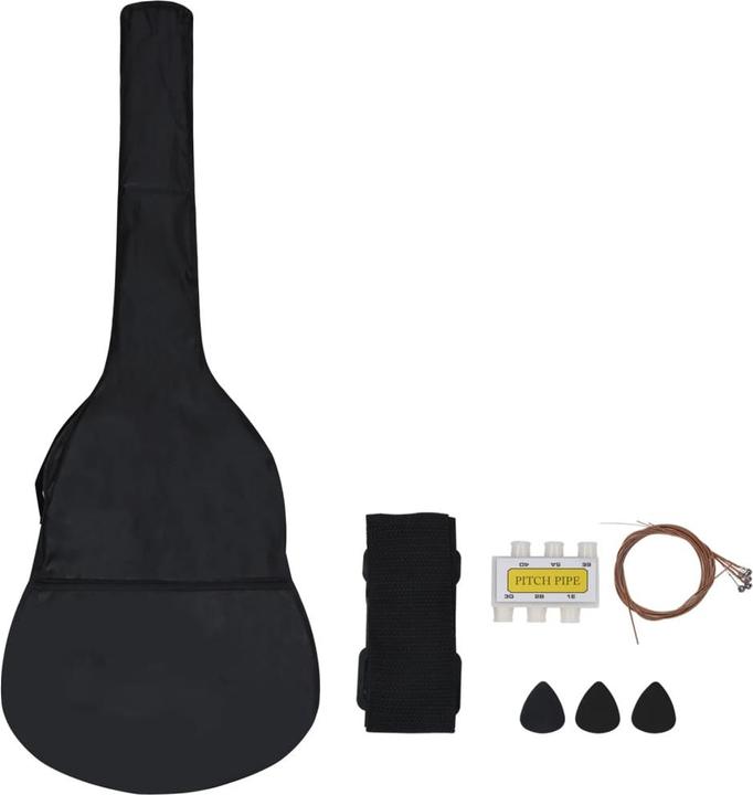 Produktbild VidaXL 8 Piece Classical Guitar Beginner Set (Akustik Gitarren Set, Nylon, Lindenholz, Hartplastik)