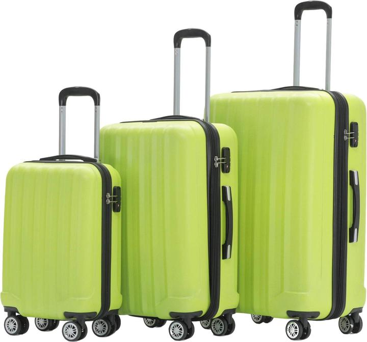 Produktbild Beibye Zwillingsrollen 3tlg Reisekofferset Gruen (M (50 - 90l), L (90 - 115l), XL (ab 115l))
