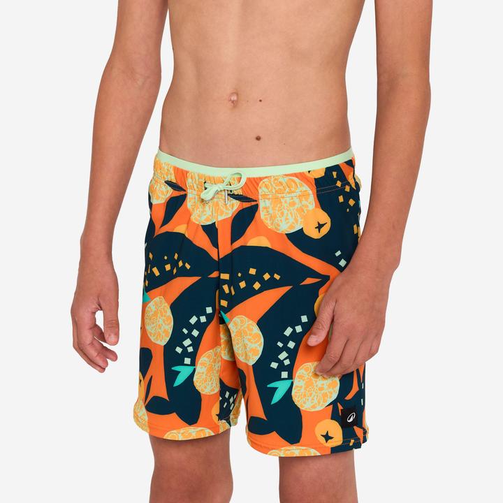 Produktbild Nabaiji Schwimmshorts Jungen lang - 100 Hotu orange (12, 13, 14)