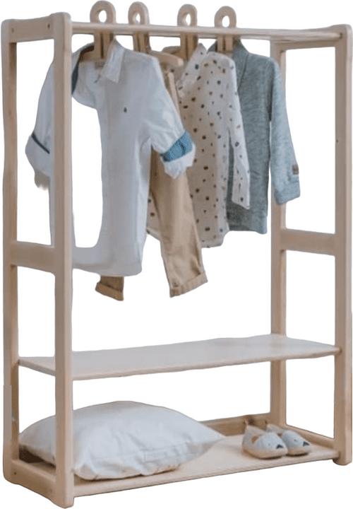 Activity Board Mobili per camerette Waldorf. Appendiabiti per bambini con ripiano
