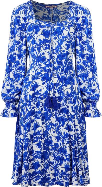 Joe Browns Tasselled Grecian Floral Long Sleeve Mini Dress