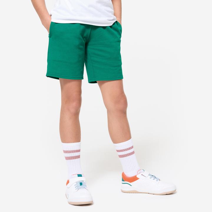 Produktbild Domyos Multisport Shorts Kinder Unisex Baumwolle - grün (8, 9, 10)