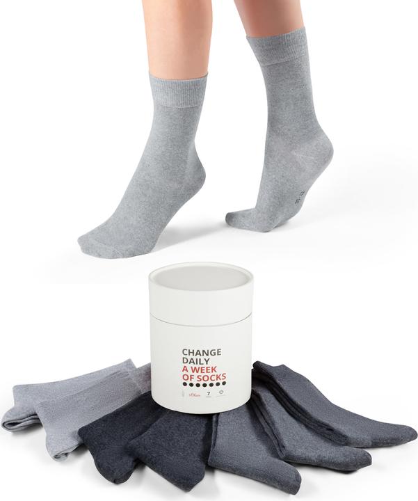 Image du produit S.Oliver Chaussettes unisexes essentielles en boîte 7p (paquet de 7, 43, 46)