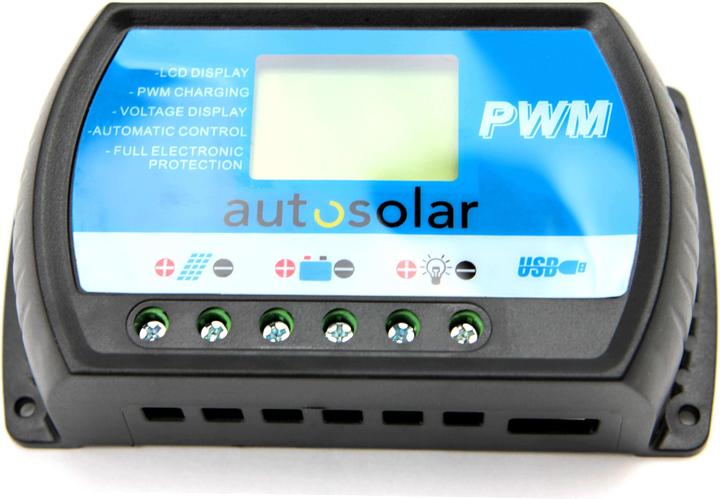 Autosolar Solar Laderegler PWM 10A
