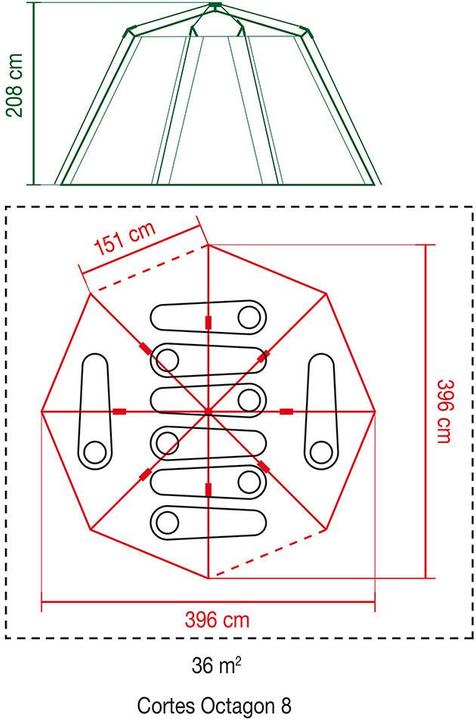 Actual product image Coleman Cortes Octagon (Dome tent, 20.70 kg, 8 persons)