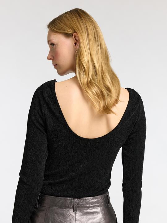 Image du produit Selected Femme Haut à paillettes avec manches longues (M)