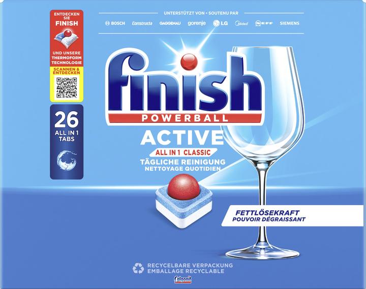 Finish Active All In 1 (Tabs, 26 Waschgänge)