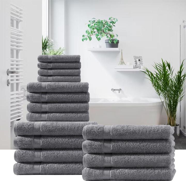 Immagine prodotto Casativo Set di 4 asciugamani antracite (50 x 100 cm)