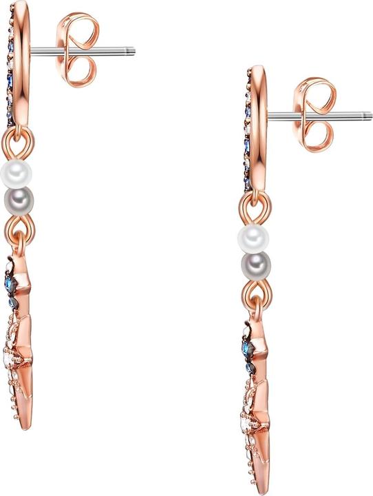 Image du produit Lulu & Jane Demi-lune/étoile laiton décoré avec des cristaux de Swarovski® perle (synth.) or rose - 33138 (Laiton)