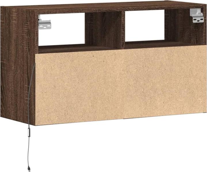 Immagine prodotto VidaXL Mobile TV Parete attrezzata Lavagna sospesa Illuminazione LED effetto rovere marrone