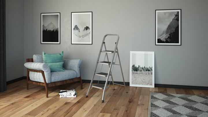Actual product image Colombo Sgabello Scala FACTOTUM 4 gradini in (Scaffolding, 82 cm)