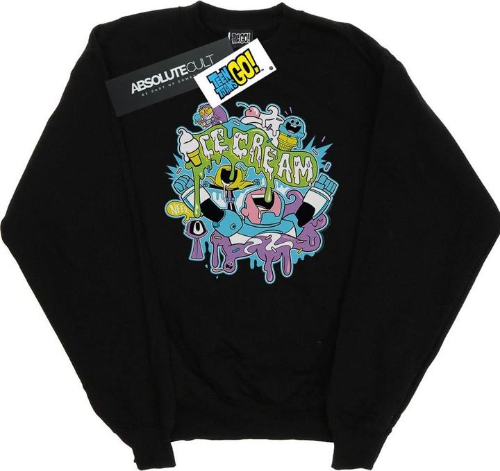 Actual product image Girls Teen Titans Go Ice Cream Sweatshirt (140, 146)