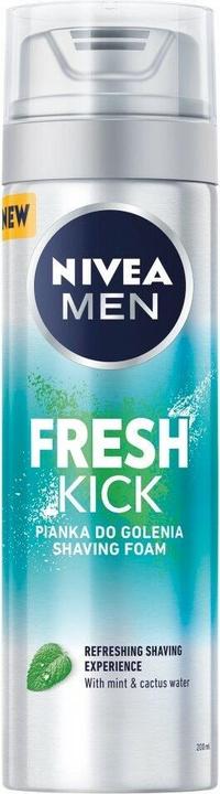 NIVEA Men Fresh Kick pianka do golenia 200ml (200 ml, Rasierschaum)