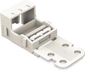 Produktbild Wago BEFESTIGUNGSADAPTER - FÜR 3-LEITER-KLEMMEN - SERIE 221 - 4 mm² - FÜR SCHRAUBBEFESTIGUNG - WEIss