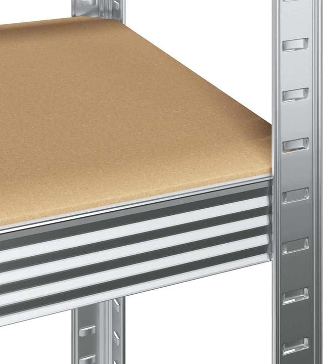 Immagine prodotto VidaXL Scaffale portaoggetti con 4 ripiani 3 pezzi in acciaio argentato e legno
