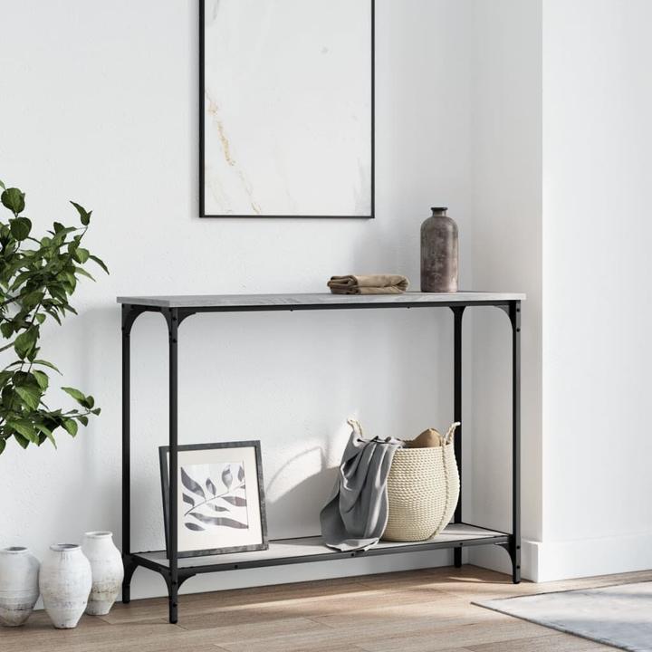Actual product image VidaXL Console table grey Sonoma 101x30.5x75 cm