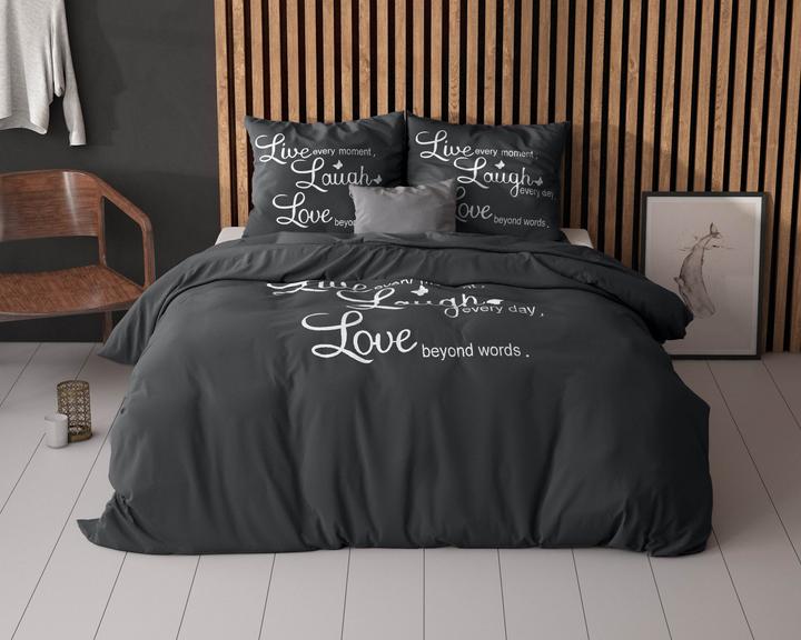 Actual product image Sleeptime Duvet cover Live, laugh and love (Duvet cover, 240 x 220 cm)