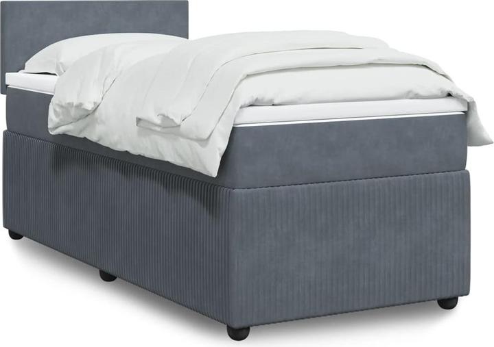 Actual product image VidaXL Bo x spring bed with mattress 180 x 200 cm velvet (180 x 200 cm, 180 x 200 cm)