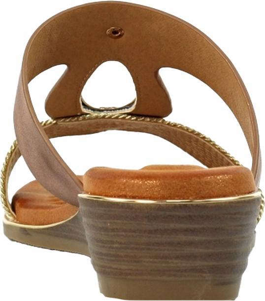 Actual product image Lunar Womens/Ladies Porto Wedge Heel Sandals (40)
