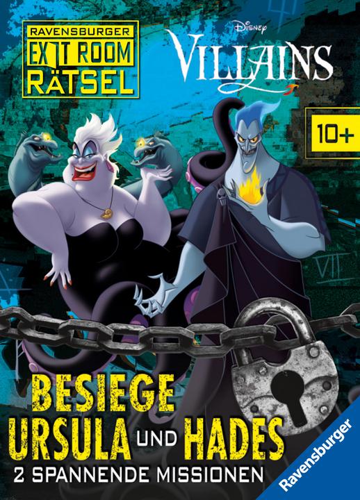 Actual product image Ravensburger Exit Room Rätsel: Disney Villains - Besiege Ursula und Hades (German, Anne Sheller, 2023)