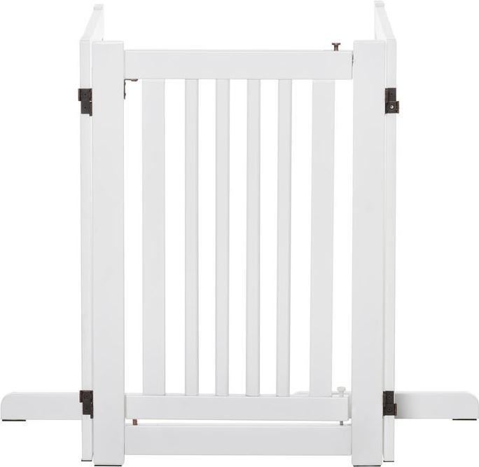 Produktbild Swisshandel24 Absperrgitter Holz Freistehendes Schutzgitter für Hunde Verstellbares Hundegitter Treppengitter mit (1.50 cm)