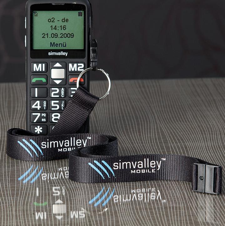 Image du produit Simvalley Dragonne/lanyard avec point de séparation pour téléphone portable