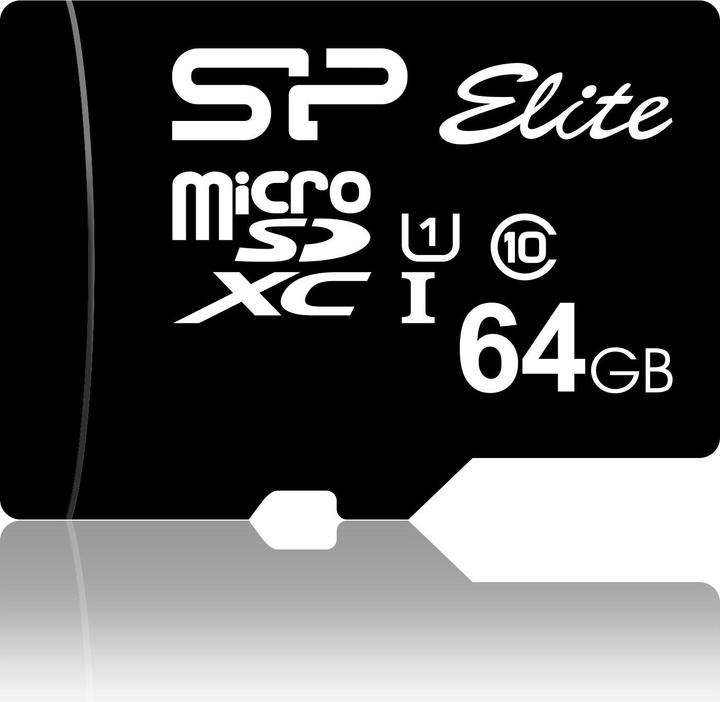 Produktbild Silicon Power Elite UHS-I 64GB microSDXC Ad. SP064GBSTHBU1V10SP (64 GB, microSDXC, U1, UHS-I)