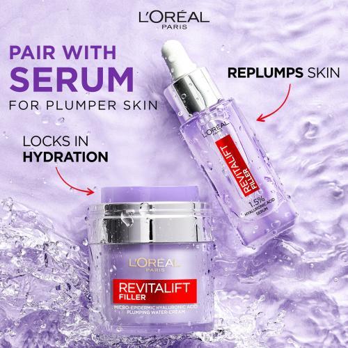 Actual product image L'Oréal Paris Revitalift Filler HA Plumping Water-Cream (50 ml, Day cream)