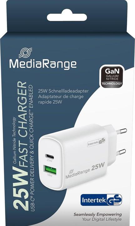 Actual product image MediaRange MRMA112 Mobile Device Charger White Indoor (25 W)