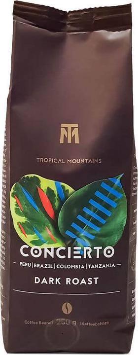 Image du produit Tropical Mountains Concierto Coffee Beans (250 g, Torréfaction foncée)