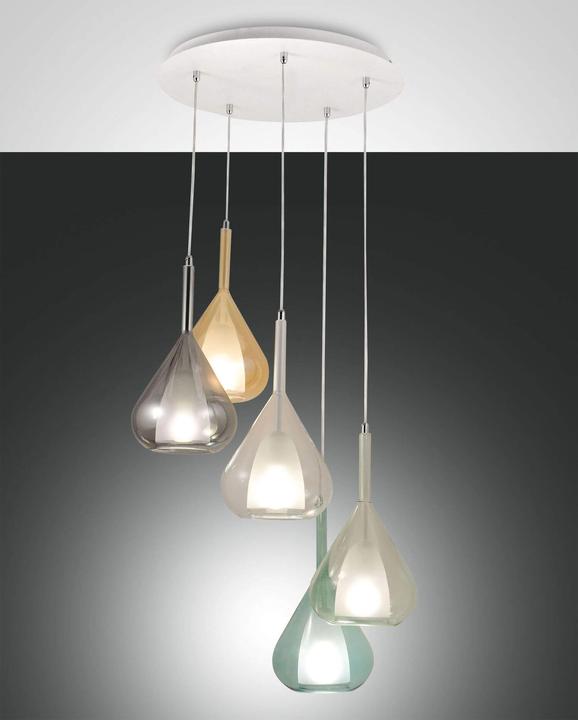Productafbeelding Fabas Luce Hanglamp paars E27 Ø500mm amber 5x40W (E27)