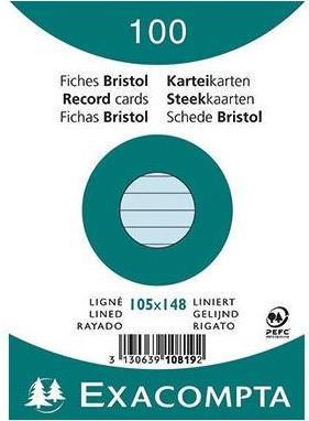Image du produit Exacompta Fiches (105 x 148 mm, 205 g/m², 100 x)