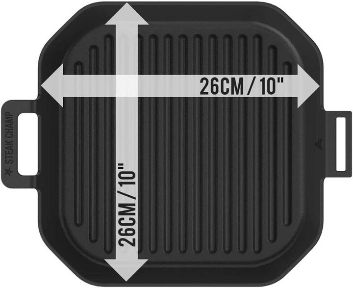 Produktbild Steakchamp Grillpfanne (26 cm, Grillpfanne, Gusseisen)