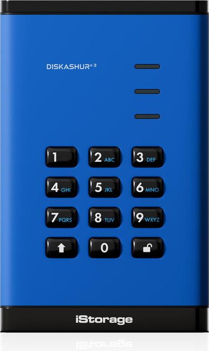 Image du produit iStorage diskAshur3 SSD 16TB - Bleu (16000 Go)