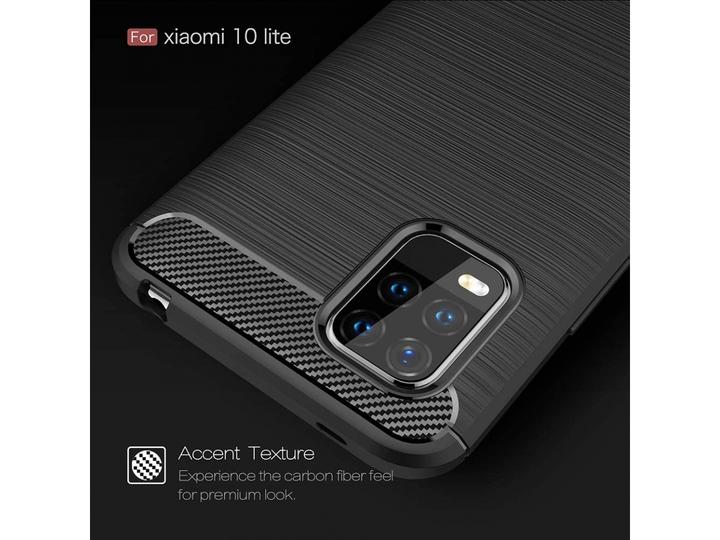 Actual product image Screenguard Xiaomi Mi 10 Lite Cover Carbon Brushed Soft TPU (Mi 10 Lite)