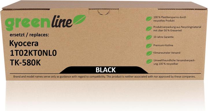 Produktbild Inkadoo Toner greenline ersetzt Kyocera 1T02KT0NL0 / TK-580 K XL Toner, schwarz Schwarz (BK)