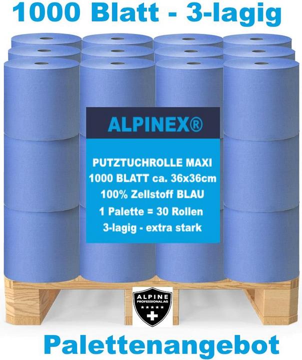 Actual product image Hygoclean Cleaning roll, 3-ply, blue, 350 m (1000 x)