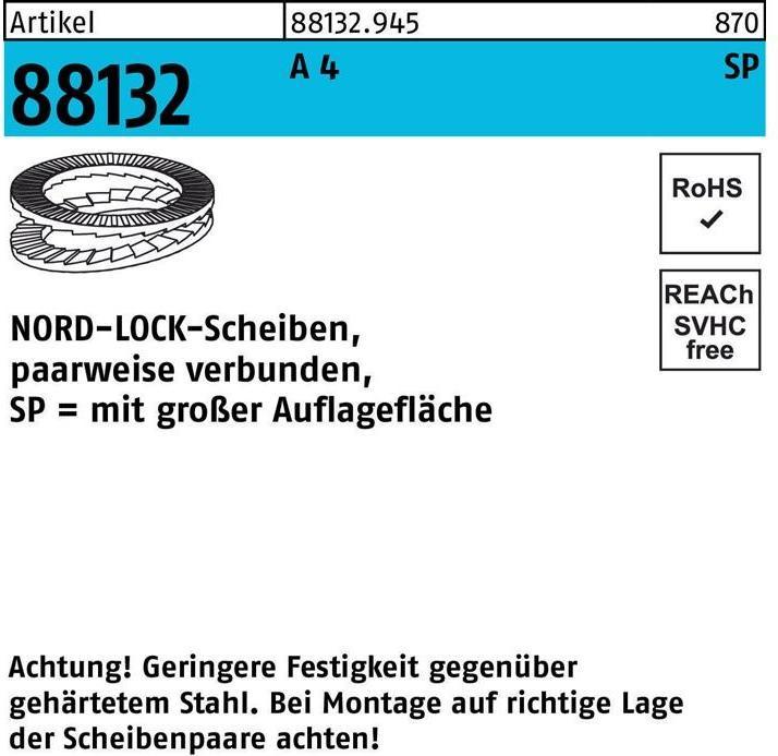 Immagine prodotto Nord-Lock Rondella R 88132 incollata NL 22 SP SS A 4