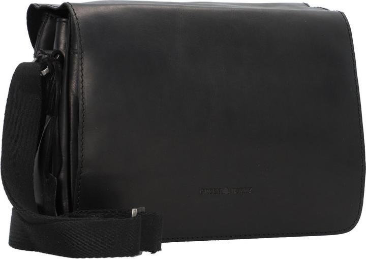 Actual product image Greenburry Pure Black shoulder bag leather 25 cm