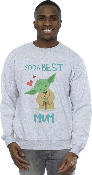 Actual product image Star Wars Mens Yoda Best Mum Sweatshirt (M)