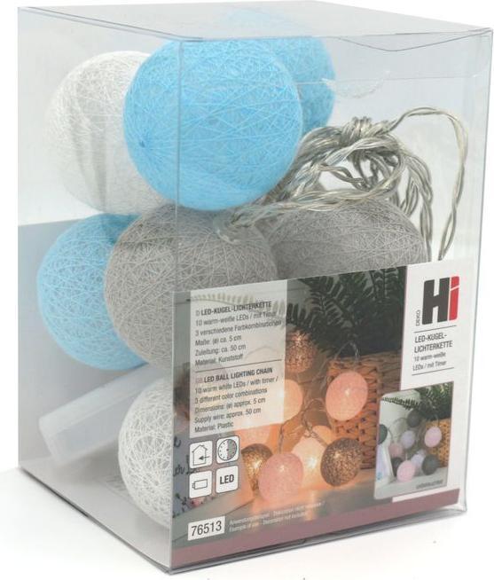Image du produit Hermex 2.2m Chaîne lumineuse LED Boule Chaîne lumineuse Boule Guirlande lumineuse Décoration (2.20 m)